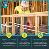 SharkBite 3/4 Inch x 25 Feet White PEX-B, PEX Pipe Flexible Water Tubing for Plumbing, U870W25 SharkBite