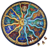 Moruska Puzzles for Adults 1000 Pieces, Round Jigsaw Puzzles 1000 Pieces for Adults Challenge and Cool - Zodiac Horoscope Astrology Puzzle Moruska