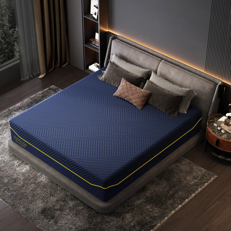 SDHYL Memory Foam Mattress Full Size, 14 Inch Gel Infused Mattress Mid Firm for All Sleeper, Bed in a Box CertiPUR-US Certified & Fiberglass Free, Navy SDHYL