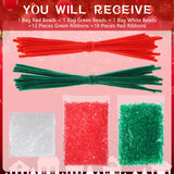 Hollowfly 48 Set Christmas Meaning of The Candy Cane Craft Kit DIY Christmas Tri Beaded Ornament Includes 2160 Plastic Tri Beads 48 Cards 48 Chenille Stems for Jesus Religious Crafts Xmas Tree Decor Hollowfly