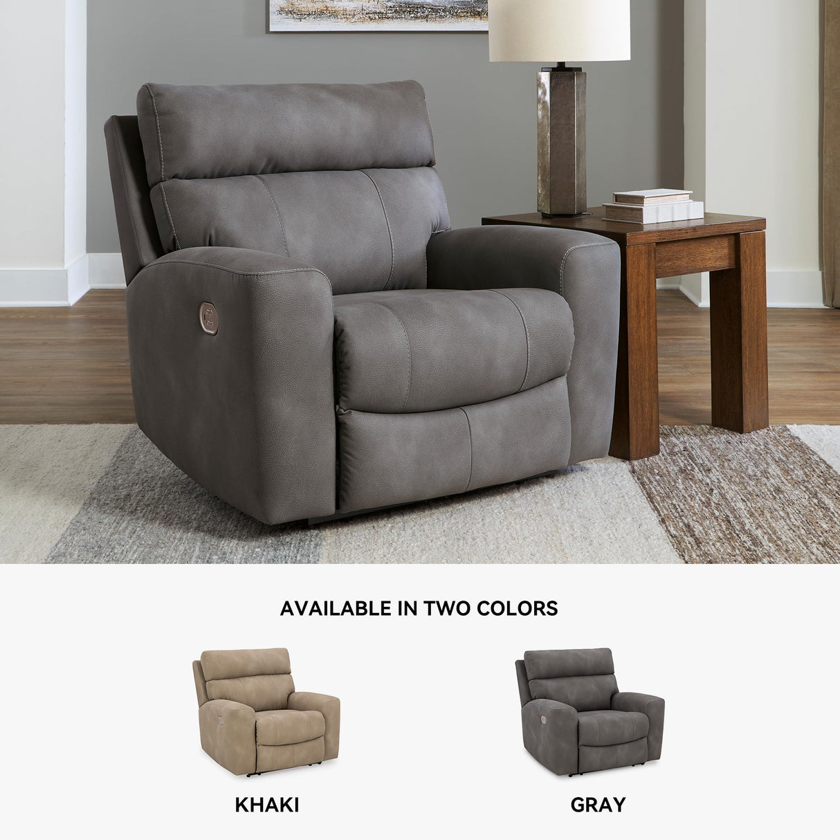 Signature Design by Ashley Next-Gen DuraPella Contemporary Faux Leather Wall Hugger Power Recliner with Adjustable Headrest and USB Ports, Dark Brown Signature Design by Ashley