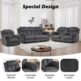 CANMOV Recliner Sofa Set, Oversize Power Lift Recliner Chair, Manual Loveseat and 3-Seat Sofa with Overstuffed Armrest for Living Room,Bedroom Furniture,Office,1+2+3 Seat Grey CANMOV