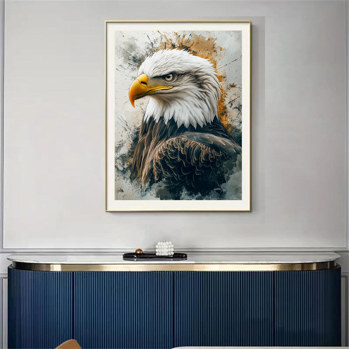 DFPSCLLA 5D Diamond Painting Kits for Adults Beginners,Bald Eagle Diamond Art Kit, DIY Full Round Drill Diamond Dot Gem Art Kits for Adults, Home Wall Decor 12x16 Inch DFPSCLLA