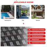 Kullavik 7 Pieces Outdoor Patio Furniture Set,Wicker Outdoor Sectional Sofa,All-Weather Patio Conversation Sets with Washable Thick Cushions & Coffee Table for Garden,Backyard,Balcony,Porch,Blue Kullavik