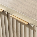 OAKHAM HOME Oxford Bookshelf, Tall Book Shelf with Doors Cabinet, 5-Tier Bookcase, Wooden Bookshelves with Fluted Panel, Large Bookcases with Storage for Living Room Bedroom (Sunwashed Ash Oak, 1PCS) OAKHAM HOME