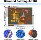 EIBEILI Diamond Art Kits for Adults,5D Cat Diamond Painting Kits for Beginners,Mushroom DIY Round Full Drill Painting with Gem Art Craft Kits for Home Wall Decor 12x16inch EIBEILI