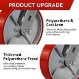 FOVERSWIVE 8"x2" Industrial Casters- Heavy Duty casters,Polyurethane Casters Wheel,Capacity up to 6000 Lb. Use for Platform Truck, U-Boat Cart,Workbenches(2 Swivel & 2 Rigid) FOVERSWIVE