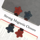 QUYANGCHIFENG 2pcs Magnetic Leather Bookmarks, Handmade Magnet Bookmark Clips, Suitable for Women, Men, Students,Teachers and Other Reading Enthusiasts, Gifts Set for Book Lovers QUYANGCHIFENG