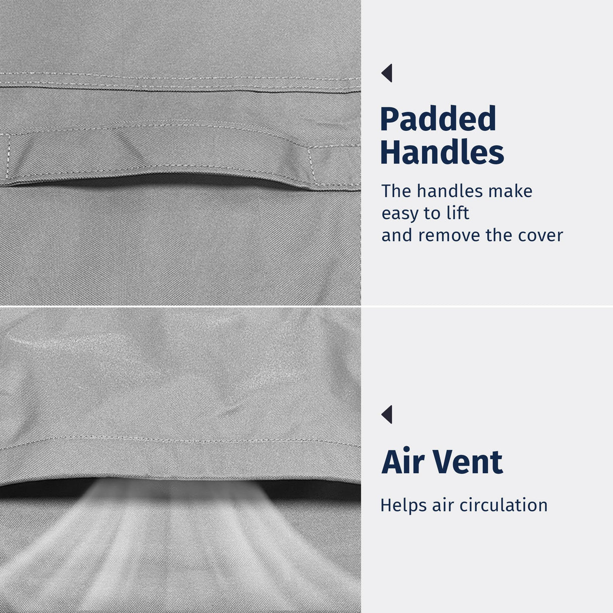 EAST OAK 4 Pieces Patio Furniture Set Cover, 600D Heavy-Duty Fabric, Waterproof, Dustproof and All-Weather Resistant, Outdoor Loveseat Cover, 2 Single Sofa Cover, Coffee Table Cover Included, Grey EAST OAK