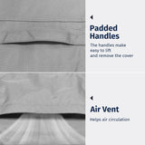 EAST OAK 4 Pieces Patio Furniture Set Cover, 600D Heavy-Duty Fabric, Waterproof, Dustproof and All-Weather Resistant, Outdoor Loveseat Cover, 2 Single Sofa Cover, Coffee Table Cover Included, Grey EAST OAK