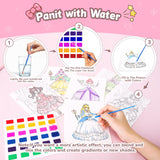 4 in 1 Paper Craft Kits for Girls,Princess Dress-up Activity Book with Water Painting,Poking Art,Sticker,Paper Cutting Craft,Arts and DIY Crafts Kit Gifts Toys for Kids Ages 4 5 6 7 8+ Years Old homicozy