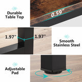Tribesigns Conference Table, 6FT Meeting Seminar Table Rectangular Meeting Room Table, 70.8L x 31.5W x 29.5H, Rustic Brown/Black Tribesigns