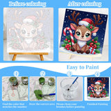 Arttoplus 4 Pack Paint by Numbers Kit for Kids with Frame,Cute Christmas Kids Paint by Numbers Ages 4-8-12 with Wooden Easel,Easy DIY Acrylic Oil Painting by Number for Gift Home Wall Decor(8x8 inch) Arttoplus