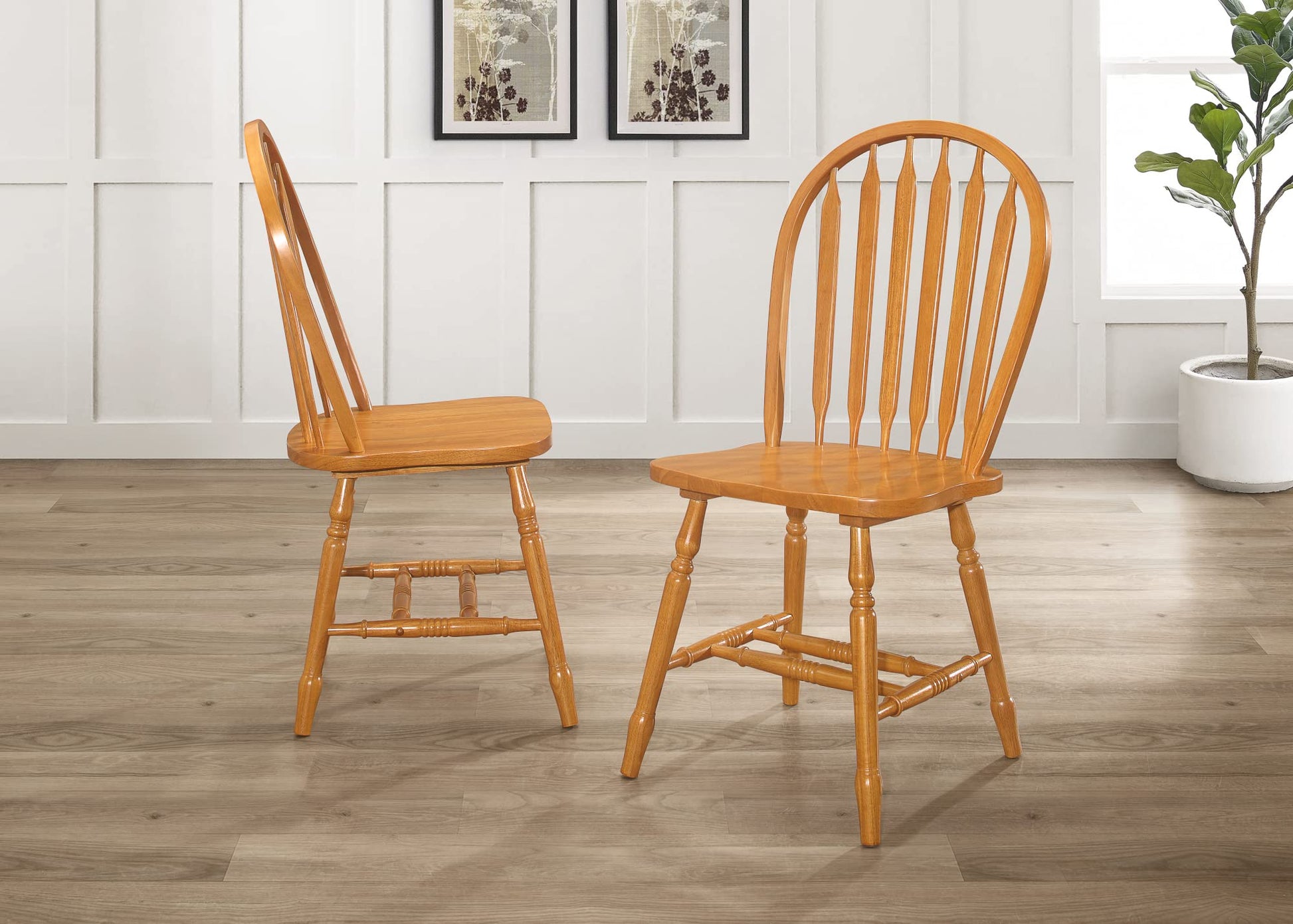 Sunset Trading Oak Selections Dining Chair, Light Finish 19.5D x 20W x 38H in - WoodArtSupply