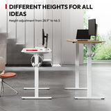 SANODESK Standing Desk Height Adjustable Electric Stand up Desk 40x24 Inches Sit Stand Home Office Desk with Splice Board, White Frame/Maple Top SANODESK