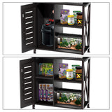 Herture 20-29 Gallon Fish Tank Stand, Aquarium Stand with Cabinet Accessories Storage, Heavy Duty Metal Frame, 31.49" L*15.74" W Tabletop, 330LBS Capacity, Black PG07YGB Herture