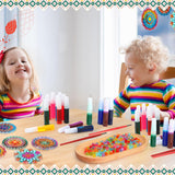 Yousoontic 24 Sets Mandala Suncatchers Kits DIY Window Paint Art Suncatchers Mandala Flower Craft Kits for Classroom Art Craft Summer Sun Catchers for Party Favors Yousoontic