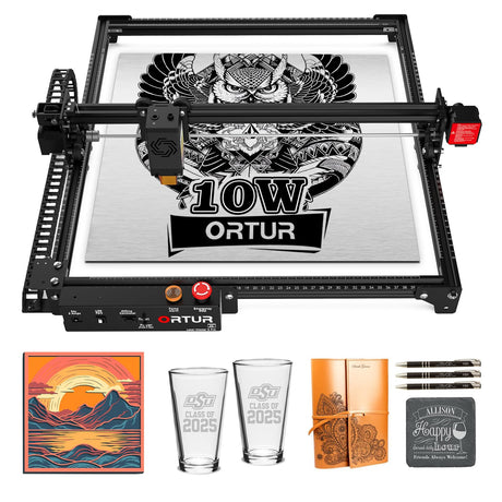 Ortur Laser Master 2 Pro S2 10000mW Laser Engraver, High Precision Laser Engraving Machine, 15,000mm/min Efficient Laser Engraver for Wood and Metal, Acrylic Glass Leather, Laser Class 4 Ortur