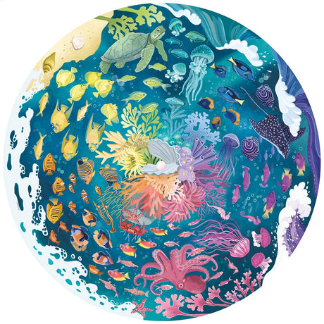 Ravensburger Circle of Colors: Ocean - 500 Piece Round Jigsaw Puzzle | Engaging Activity for Kids and Adults | Premium Quality | Sustainable Forestry Practices | FSC Certified Ravensburger