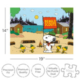 AQUARIUS Snoopy Camp Beagle Scouts 500pc Puzzle (500 Piece Jigsaw Puzzle) - Glare Free - Precision Fit - Officially Licensed Peanuts Merchandise & Collectibles - 14x19 Inches AQUARIUS