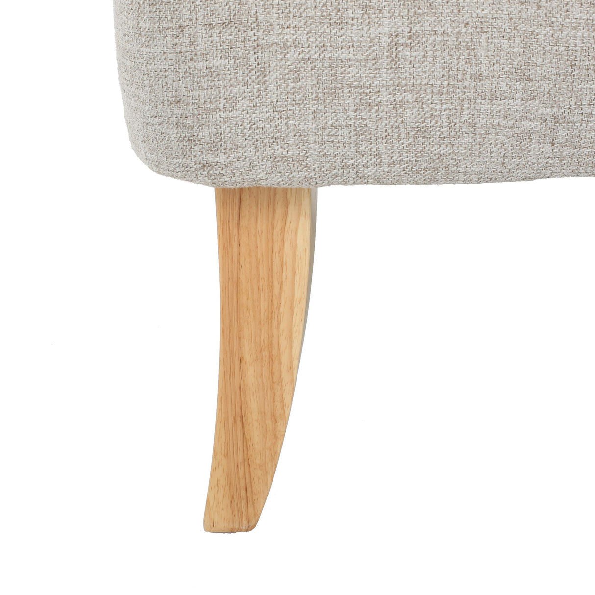 Christopher Knight Home Justus Mid-Century Modern Fabric Loveseat, Beige / Natural GDFStudio