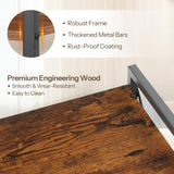 HOOBRO Bookshelf, 6-Tier Industrial Bookcase, Book Shelf Storage Organizer, Tall Bookshelf with Metal Frame for Living Room, Bedroom, Home Office, Kitchen, Rustic Brown and Black BF72SJ01 HOOBRO