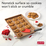 GoodCook BestBake Nonstick Textured Carbon Steel Cookie Sheet, 11" x 17", Large Baking Sheet, Even Heating, Scratch-Resistant, Non-Toxic, Durable, Ideal for Baking and Sheet Pan Dinners GoodCook