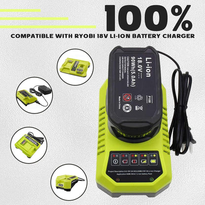 3000mAh 18V P102 P108 Li-ion Replacement Battery for Ryobi 18 Volt Battery Lithium-ion Plus Battery Max P102 P108 P103 P105 P107 P109 P104 Compatible with Ryobi 18Volt Power Cordless Tools (2 - WoodArtSupply