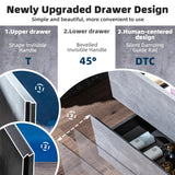 WOODBRIDGE 36 in. W x 19 in. D Wall Mounted Floating Bathroom Vanity in Gray with Quartz Sand Composite Vanity Top in Matte Black WOODBRIDGE