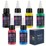 Airbrush Paint 6 Colors, Ready to Spray Airbrush Paint Set, Water-Based Acrylic Air Brush Paints for Metal, Plastic Models, Canvas, Wood, 0.67 Fl Oz/20ml EKOHERR