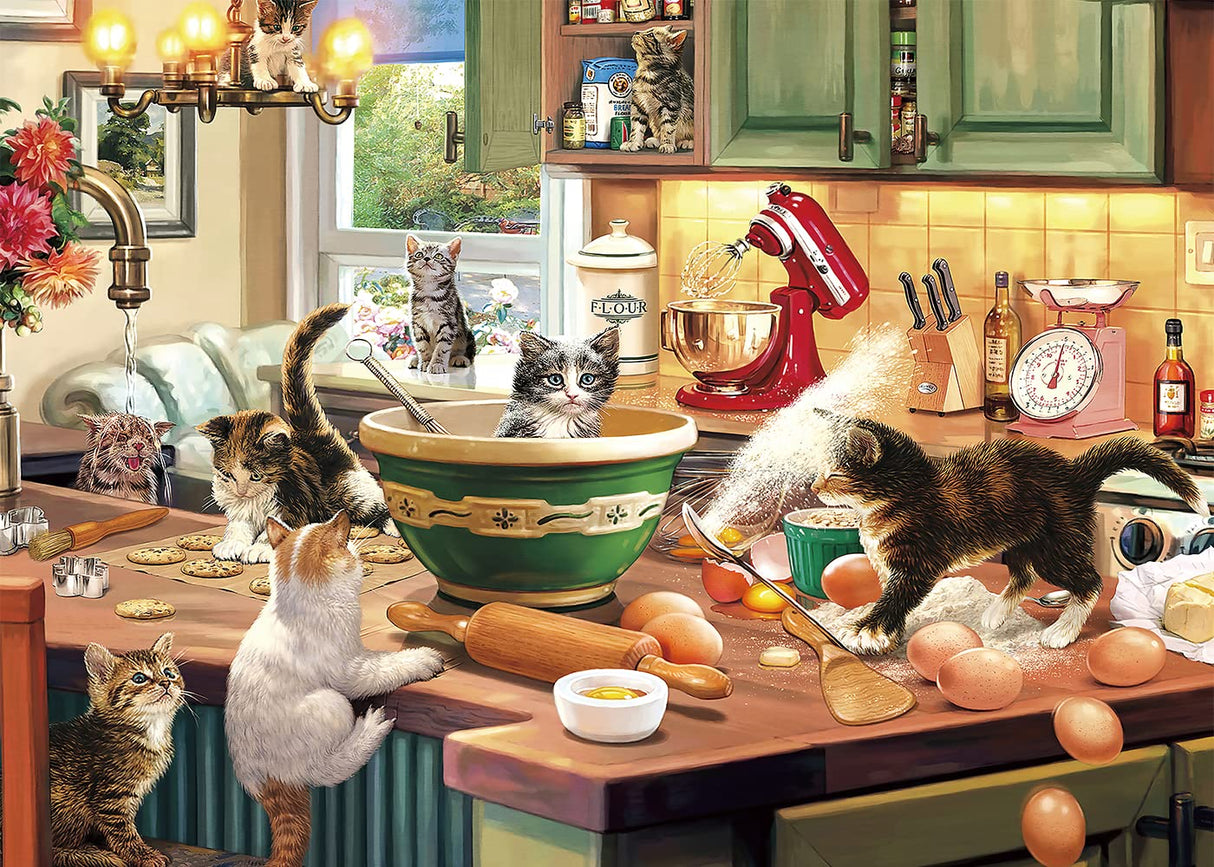 RAJRNED Puzzles for Adults - Jigsaw Puzzles 1000 Pieces - Kitchen Cats RAJRNED