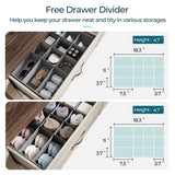 LINSY HOME 7 Drawer Double Dresser, SGS Certified Dresser for Bedroom, Farmhouse Dresser Chest with Wide Drawers, Wood Storage Chest of Drawers for Living Room LINSY HOME