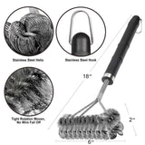 GRILLART Grill Brush [Helix + Wire] Combined BBQ Brush - Safe & Efficient Grill Cleaning Brush - 18" Grill Cleaner Brush Scrubber for Gas/Porcelain/Charbroil Grates – BBQ Accessories Gifts for Men/Dad GRILLART