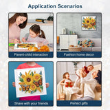 Stalente Diamond Painting Kits for Adults Sunflower, 5D Special Shape Diamond Art Kits for Beginners, Crystal Rhinestones Diamond Painting for Home Wall Decoration Gift 12×12inch, Butterfly Stalente