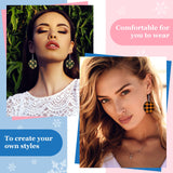 Yaomiao 36 Pcs Christmas Sublimation Blank Earrings Bulk Heat Transfer Earrings Unfinished Wood Transfer White Earring with Hooks for DIY Jewelry Making (Round Style) Yaomiao