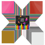 Lya Vinyl Permanent Vinyl for Cricut,125 Pack 12"x12" Self Adhesive Vinyl Sheets,Permanent Outdoor Vinyl for Party Decoration, Sticker, DIY Mug, Car Decal Lya Vinyl