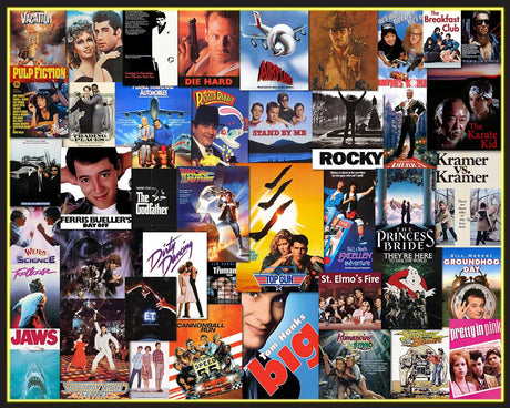 Springbok Going to The Movies 1000 Piece Jigsaw Puzzle for Adults Features a Photo Collage of Posters from Some of America's Favorite Films Springbok