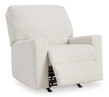 Signature Design by Ashley Rannis Casual Manual Rocker Recliner, White Signature Design by Ashley