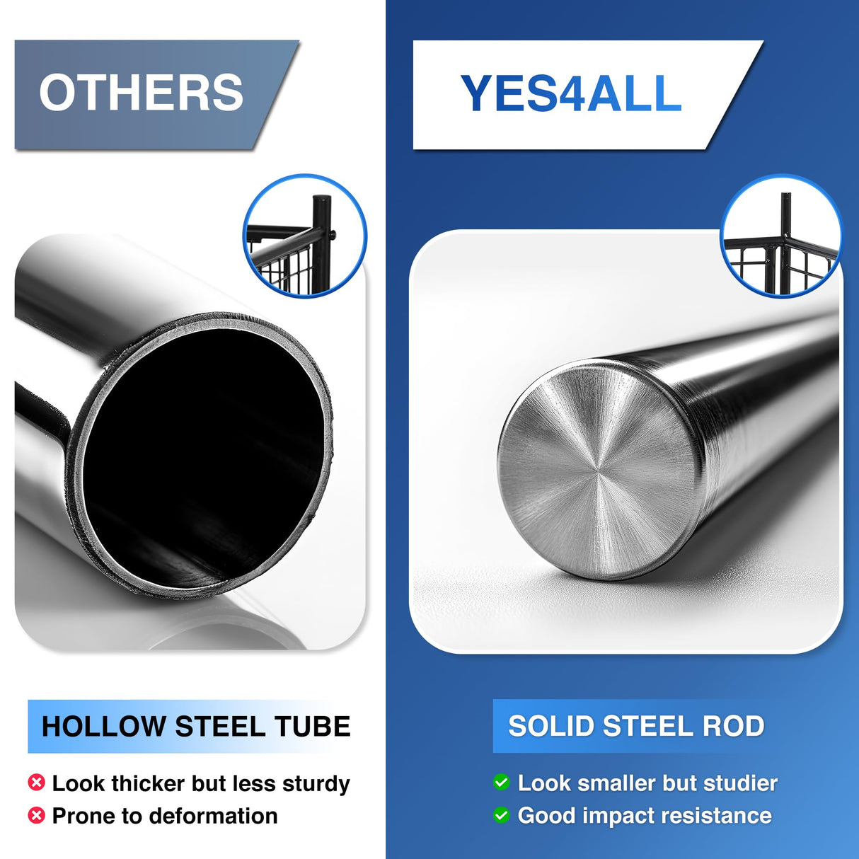 YES4ALL Rolling Ball Cart Storage with Lockable Wheels Volleyball Basketball Holder, Toy Balls Bin, Garage Cage, Storage Racks, Sports Equipment Organizer, Ball Rack for Outdoor Indoor Use Yes4All