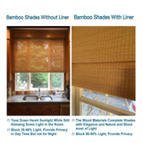 LETAU Cordless Wood Window Roman Shades, Bamboo Window Blinds, Pattern 1 LETAU