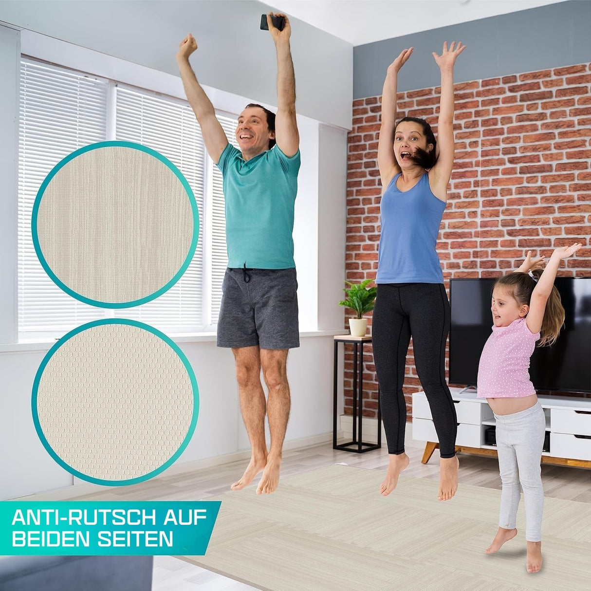 Yes4All Interlocking Exercise Foam Mats – Cover 24, 48 & 120 SqFt (Multi-Color) (I. 24 Square Feet (12 Tiles) - Light Walnut Wood) Yes4All