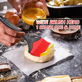 Large Silicone Basting Pastry Brush - 3.95inch Extra Wide Silicone Basting Brush for Grilling,Heat Resistant Brushes Spread Oil Butter Sauce for Cooking Baking BBQ,Dishwasher Safe,Set of 2 Tuyotue