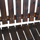 Outsunny Carbonized Double-Person Adirondack Rocking Chair with High Backrest and Armrests for Outdoor Relaxation Outsunny