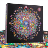 Bgraamiens Puzzle-Flower Whisper-1000 Pieces Round Puzzle Color Challenge Jigsaw Puzzles for Adults and Kids Bgraamiens