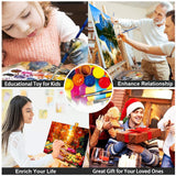 Fycert Paint by Numbers Kit for Adults Kids - Crafts DIY Paint by Numbers Kits for Beginners - Color by Numbers Pack on Canvas Painting Kit - Acrylic Paint on Mountains Lake Fycert