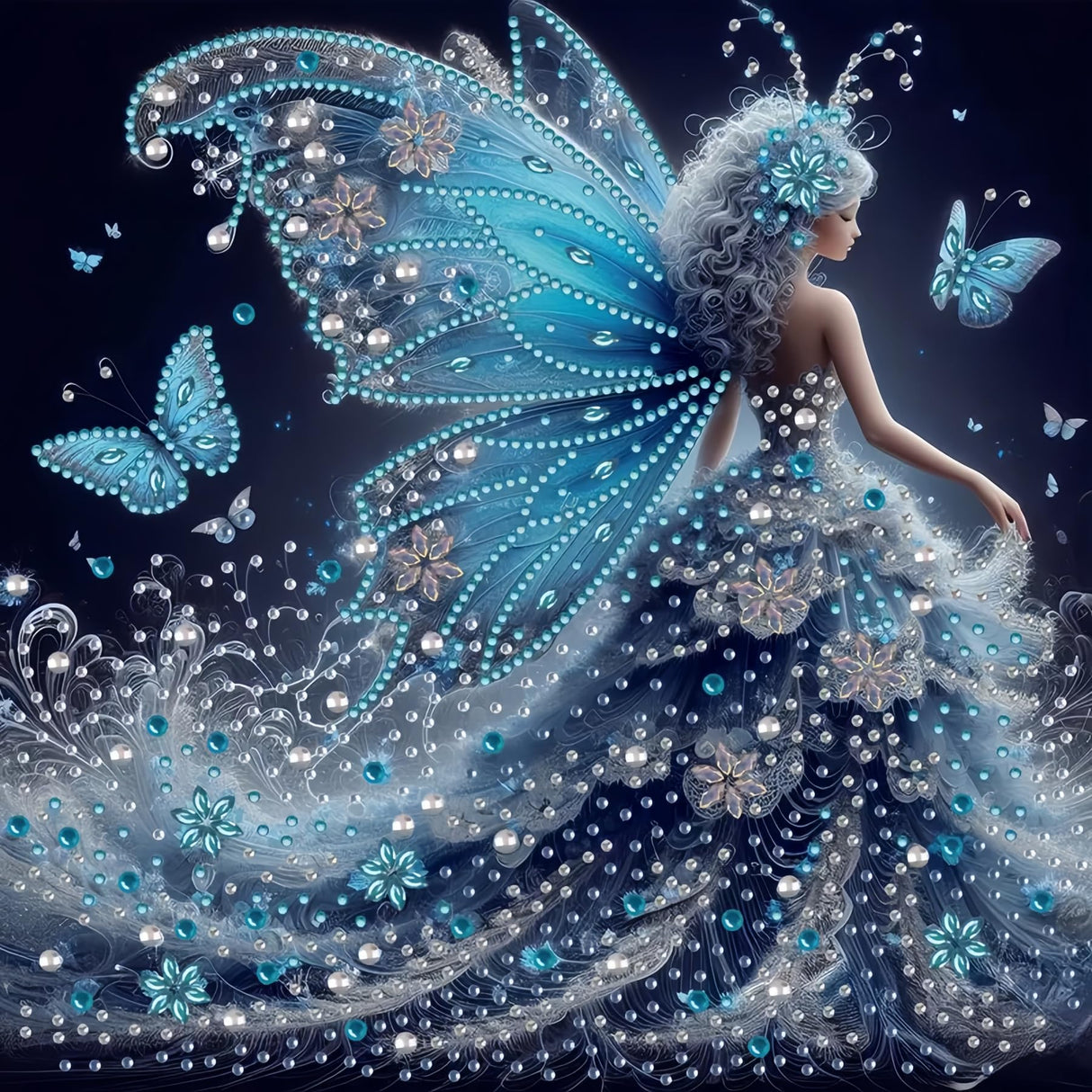 GXGLLPZBY Diamond Painting Kits for Beginners,Butterfly Fairy Diamond Arts Kits for Adults,5D DIY Special Shaped Gem Art Kit,Crystal Paint by Diamond for Home Wall Decor 11.8x11.8inch GXGLLPZBY