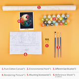 TUMOVO Paint by Numbers for Adults Beginner, Yin Yang Paint by Numbers Kits Romantic Beautiful Flowers Adult Paint by Number Acrylic Kids Paint by Number Kits Home Wall Decoration, 16 x20 Inch TUMOVO
