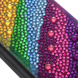 GALPADA Diamond Art Glasses Case Hard Shell Eyeglass Holder Portable Sunglasses Travel Storage Box Stylish Protective Organizer GALPADA