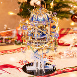 MU 3D Metal Puzzle for Adult Romeo and Juliet with Lighting Musix Box Set, Elf Palace Model Kits Miniature Building, Role-Playing Brain Teaser Love Gift Home Decor, 331pcs MU