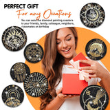 8 pcs Diamond Painting Coasters | Diamond Art Coasters | Tarot Diamond Art Painting | Perfect Art Craft Gift for Tarot Lover, Dad, Mom, Grandparents, Brother, Sister. LGANHAPY